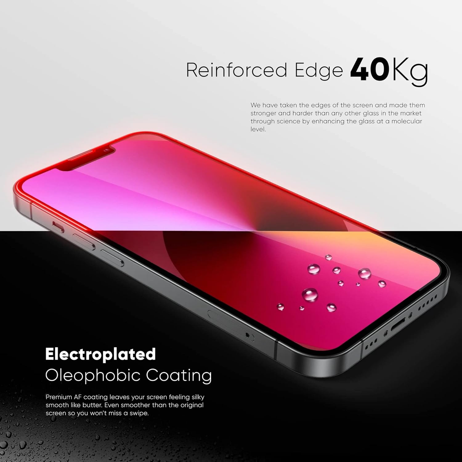 FLOLAB NanoArmour ONETIME PRO for iPhone 15 Pro Max Screen Protector, Anti-Reflective, Anti-Rainbow, 3D Tempered Glass, Ultra Clear, Edge Reinforced, Easy Install, Dust-Free, Scratch Resistant