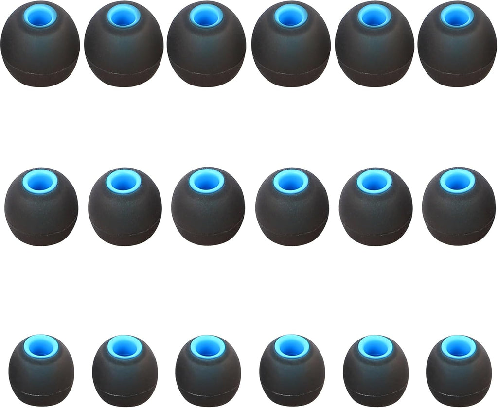 Silicone Earbud Tips Replacement - Fit Most Earbuds (Inner Hole 3.8mm - 5.1mm) - 9 Pairs S M L