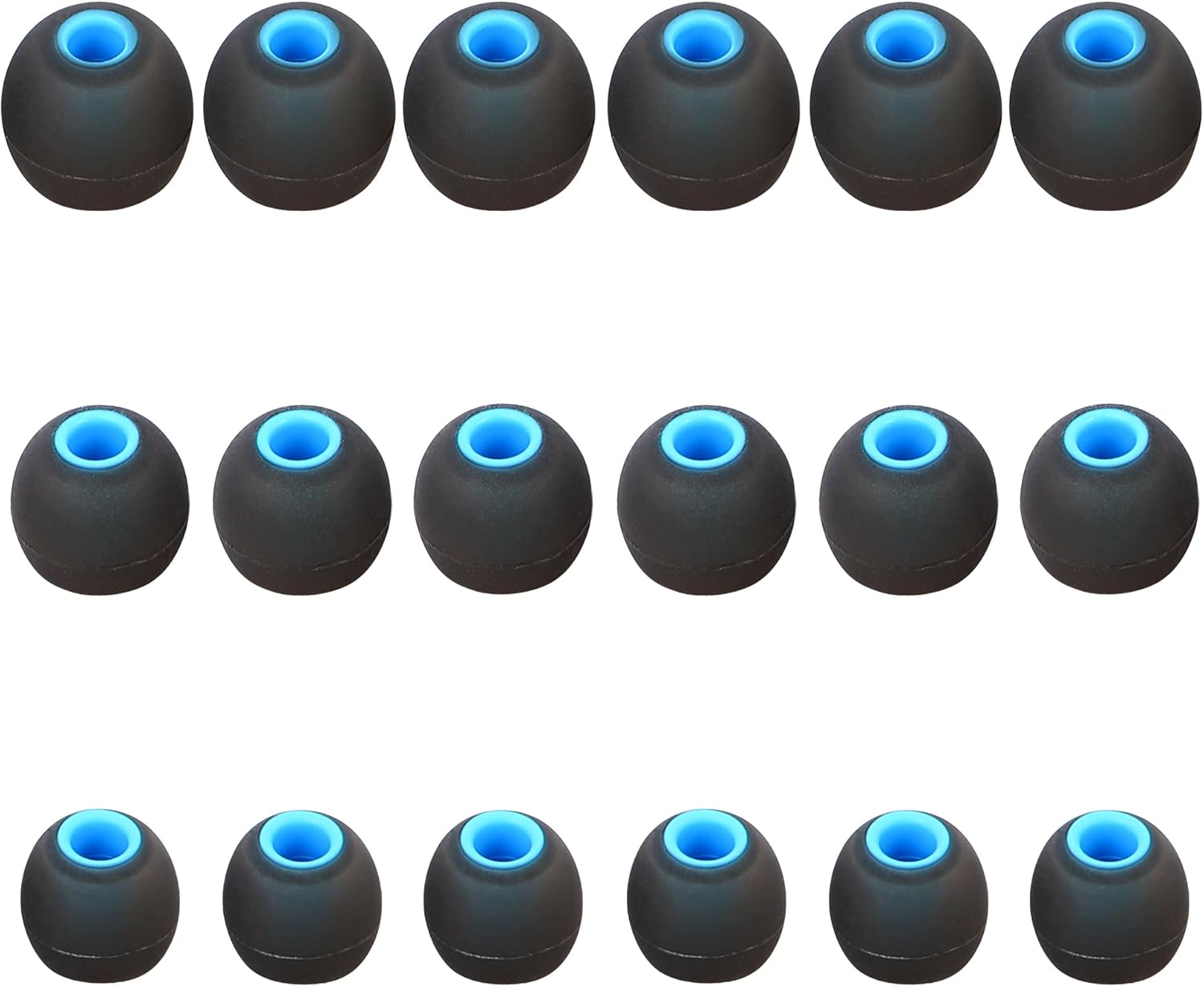 Silicone Earbud Tips Replacement - Fit Most Earbuds (Inner Hole 3.8mm - 5.1mm) - 9 Pairs S M L