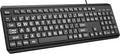 Large Print Computer Keyboard, Wired USB Full Size Quiet Keyboard with 4X Oversized Print Letters for Visually Impaired Low Vision Individuals Easy to See and Type for PC, Laptop,Windows