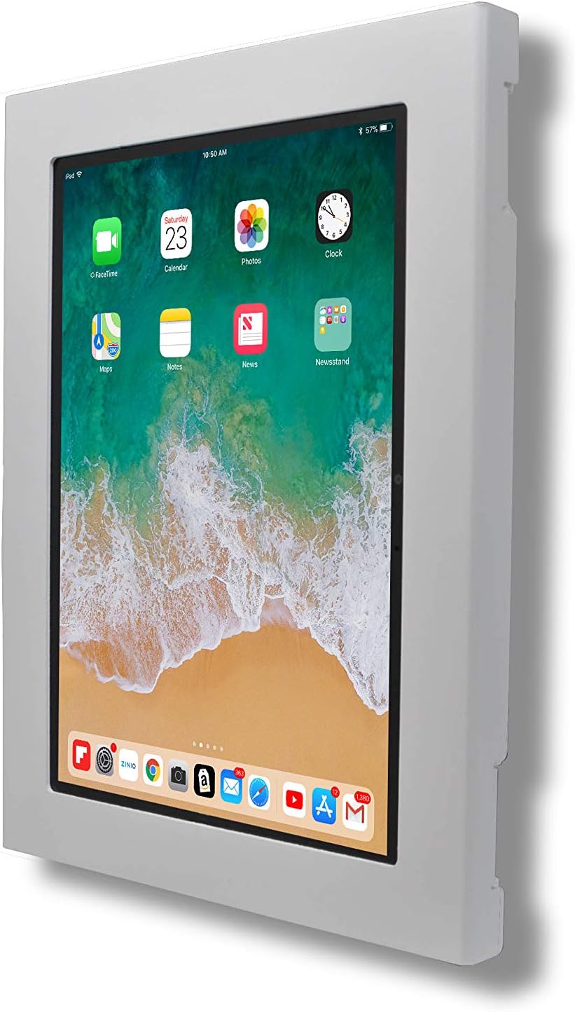 TABcare Locking Security Metal Case for Apple iPad Pro 11" 1st, 2nd, 3rd, 4th gen. for Kiosk, POS, Store, Show Display (White, iPad Pro 11 1/2/3/4)