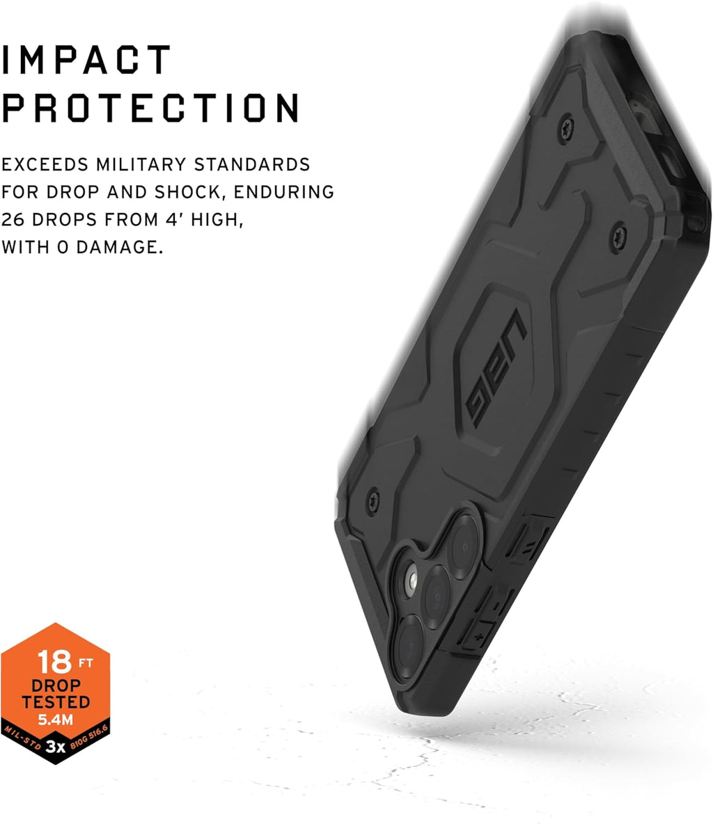URBAN ARMOR GEAR UAG Designed for Samsung Galaxy S25 Case 6.2" Pathfinder - Compatible with Magnetic Charging Armor Shell Impact-Resistant Rugged Military Drop Tested Protective Cover, Black