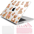 DONGKE for M4 MacBook Pro 16 Inch Case 2024 2023 2021 A3403 A3186 M3 A2991 M2 A2780 M1 A2485 Pro/Max Chip, Plastic Hard Shell Case & Keyboard Cover for Mac Pro 16 with Touch ID, Cartoon Bears