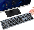 Keyboard Cover with Large Letters Compatible with DELL KB216 KB216b KB216t KB216d KB216p Wired Keyboard/DEll KM636 Wireless Keyboard Protector -Black