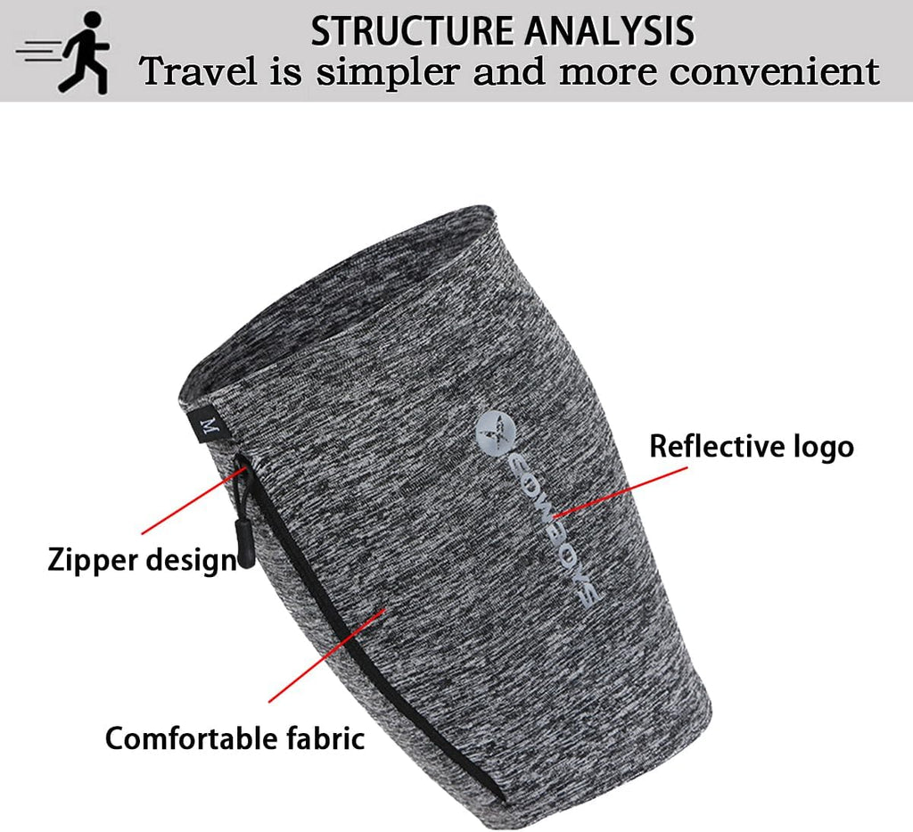 Running Phone Armband for Men Women,Universal Arm Bands for Phones Below 8 Inches,Waterproof Cell Phone Armband for Hiking,Running,Cycling,Climbing(Grey XL)