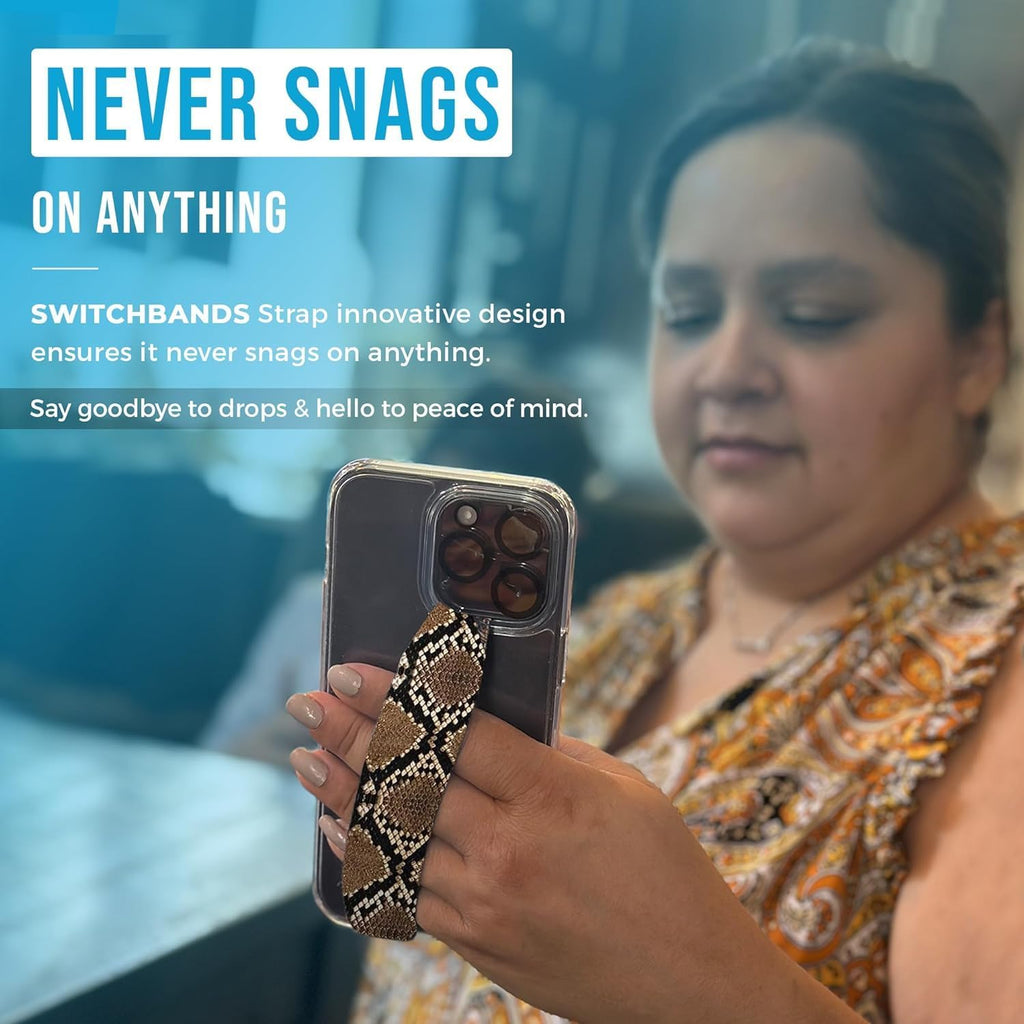 Phone Grip Strap - Reversible Finger Holder for Phone Back, Customizable Anti-Slip Design, Wireless Charging Compatible Detachable Holder for iPhone - Como se Llama