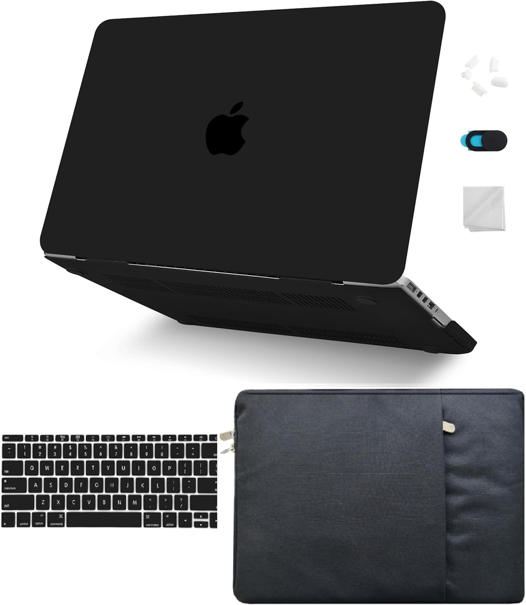 KECC Compatible with MacBook Pro 16 inch Case 2025 2024 2023 2022 2021 Release M4 M3 M2 M1 A3403 A3186 A2991 A2780 A2485 Protective Plastic Hard Shell + Keyboard Cover + Sleeve, Matte Black