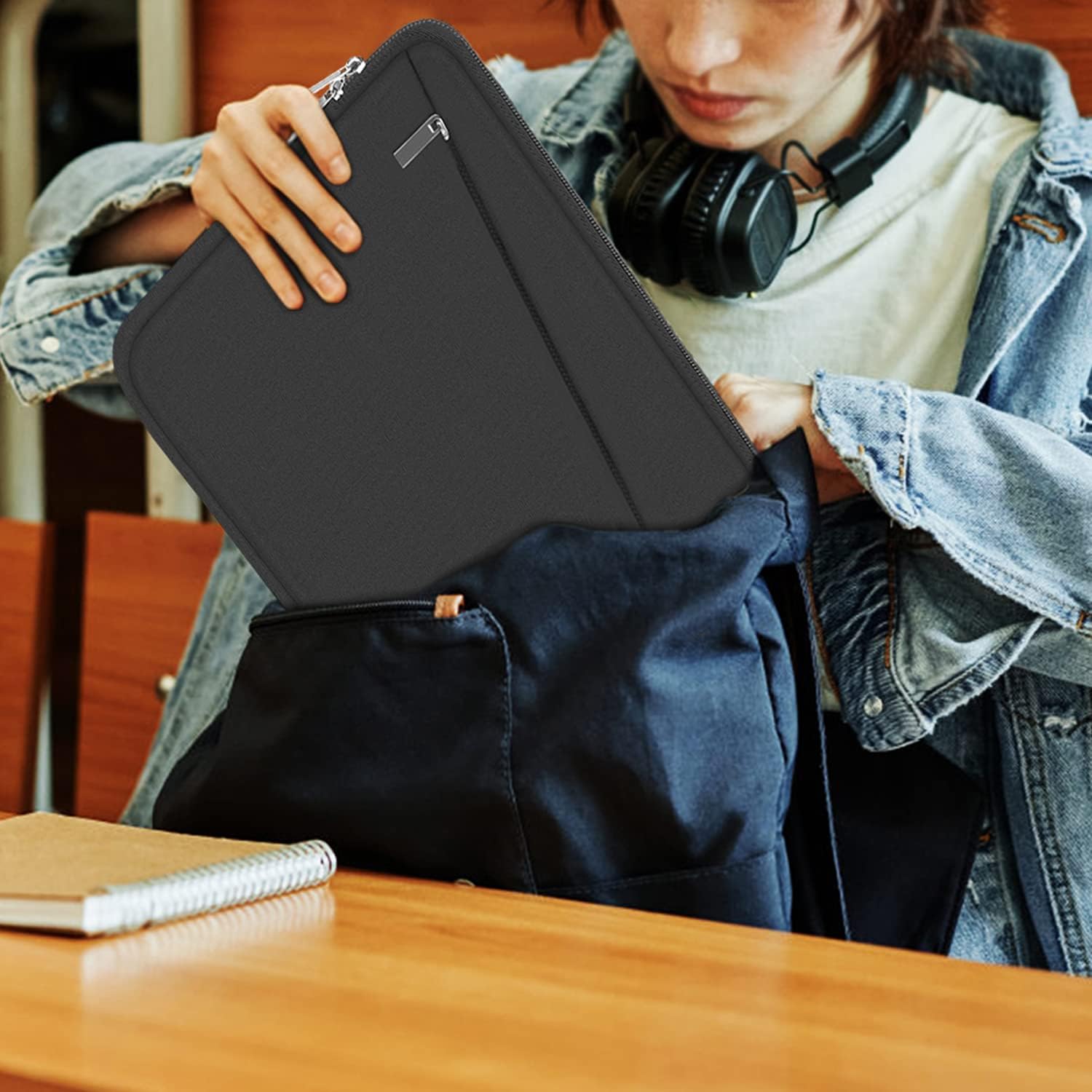 15.6 inch Laptop Case, Durable Computer Carrying Bag Protective Case Briefcase Handbag with Front Pocket, Laptop Sleeve Cover for 15.6 Inch HP, Dell, Lenovo, Asus, Notebook, Grey