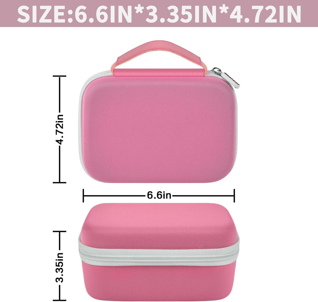 Case Compatible with Phomemo M110 Label Maker - Portable Mini Bluetooth Thermal Label Maker Carrying Storage Bag for Printer Labels, USB Cable and Accessories - Pink (Box Only)
