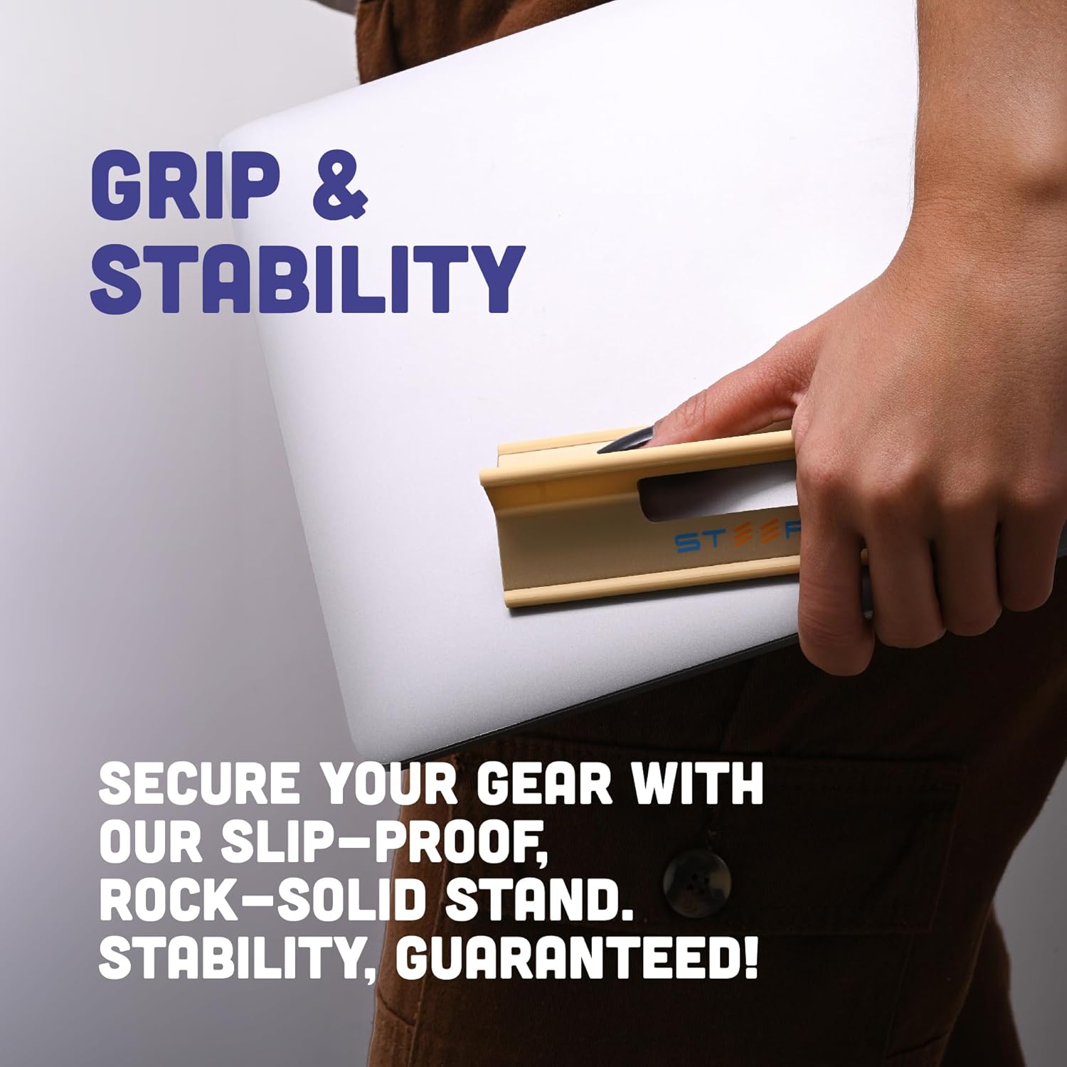 Steepy Adjustable Laptop Stand - 3 Height Options for Desk