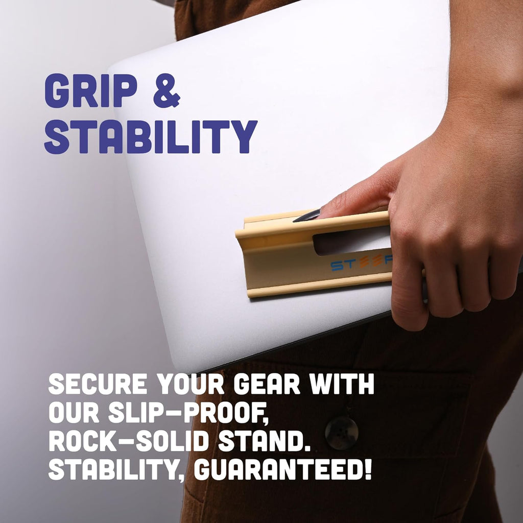 Steepy Portable Laptop Riser - 3 Height Adjustable Stand for Desk