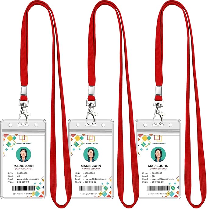 3 Pack Clear ID Badge Holder by koorito