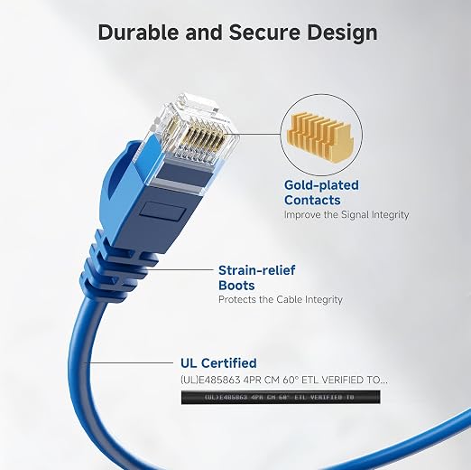 Cable Matters 10Gbps Snagless Cat 6 Ethernet Cable - 50ft - Image 5