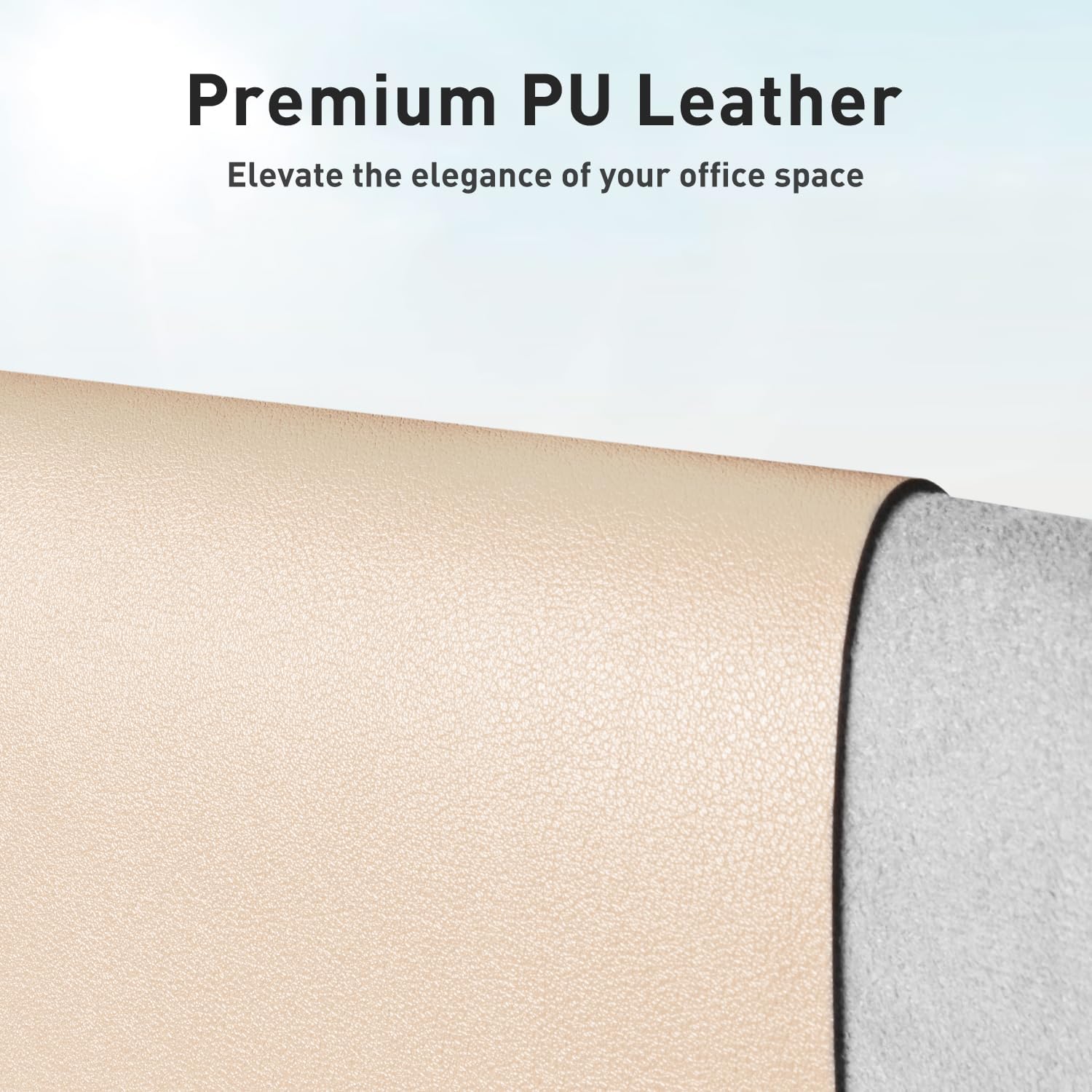 Aothia Large PU Leather Desk Pad Protector – Non-Slip Mouse Pad & Writing Mat for Office/Home, Waterproof, Easy to Clean (31.5" x 15.7", Soft Peach)