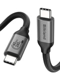 Silkland USB 4 Cable for Thunderbolt 4 Cable 4FT, 40Gbps Data Sync, 8K/6K@60Hz, 240W Charging, [USB-IF Certified] USB C to USB C Thunderbolt Cable, Compatible for MacBook, SSD, Docking, iPhone 16,eGPU