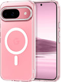 Magnetic for Google Pixel 9/Pixel 9 Pro Case, [Military Grade Drop Protection] [Compatible with MagSafe] Shockproof Slim Translucent Matte Anti-Slip for Women Girls Men Case, Clear