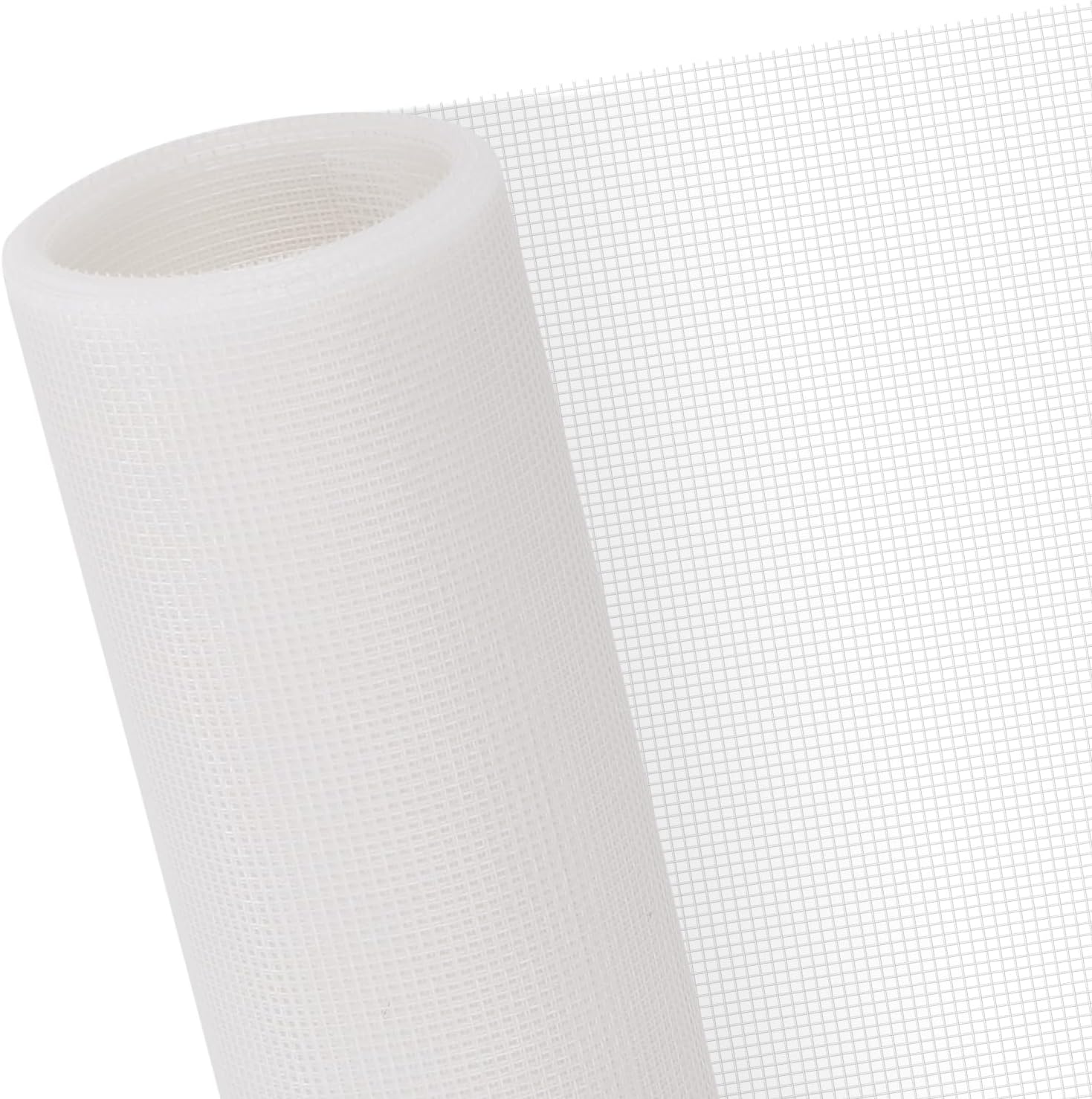 48"x102" Window Screen Mesh, Fiberglass Window Screen, Screen Door Mesh, Windows Screens and Screen Door Replacement, Patio Screen Mesh- White