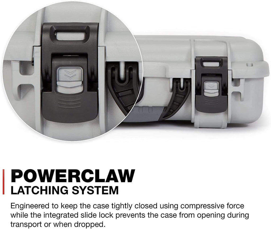 Nanuk 910 Waterproof Hard Case with Foam Insert - Silver