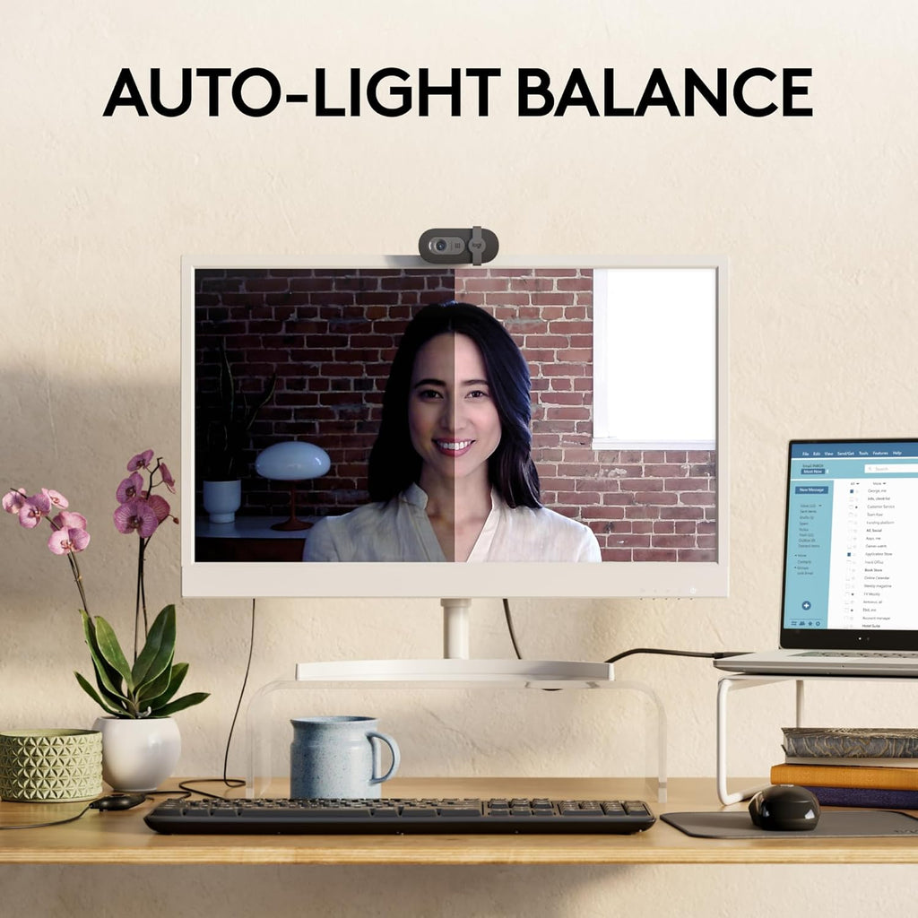Logitech Brio 101 Full HD 1080p Webcam for Meetings, Streaming, Desktop, Laptop, PC - Built-in Mic, Shutter, USB-A, Teams, Zoom - Black