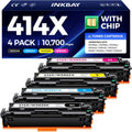 414X Toner Cartridges Set 4-Pack High Yield with Chip Replacement for HP 414X 414A Toner Compatible with HP Color Laserjet M455dn MFP M480f M454dn M454dw MFP M479fdn M479fdw Printer