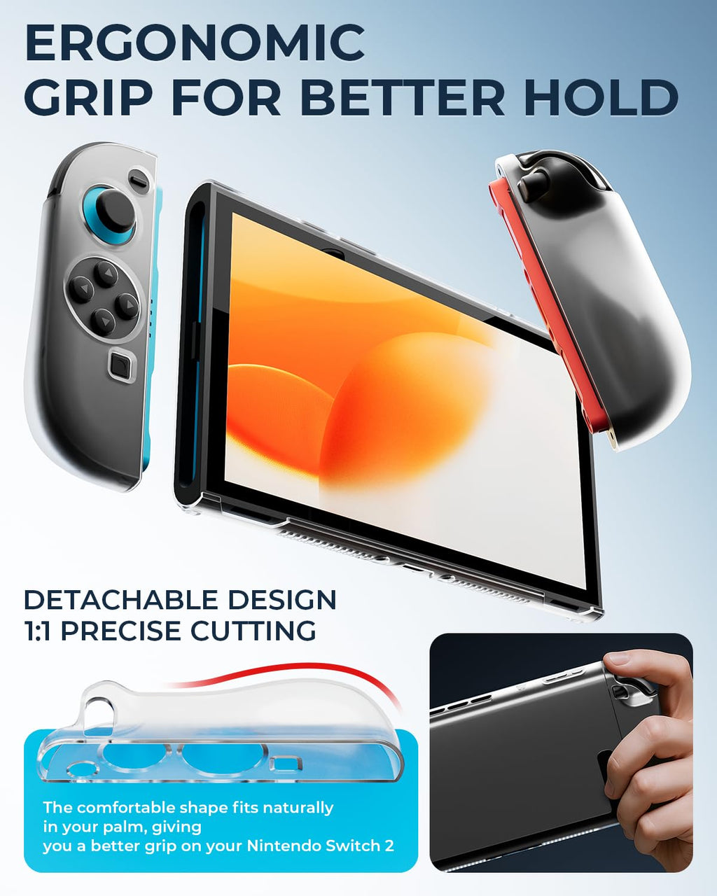 Switch 2 Accessories Bundle for Nintendo, 16-in-1 Game Kit: Carrying Case, Screen Protectors with Alignment Frame, Steering Wheels, Grips for Joycon Controller, Dockable Console Protective Cover Shell