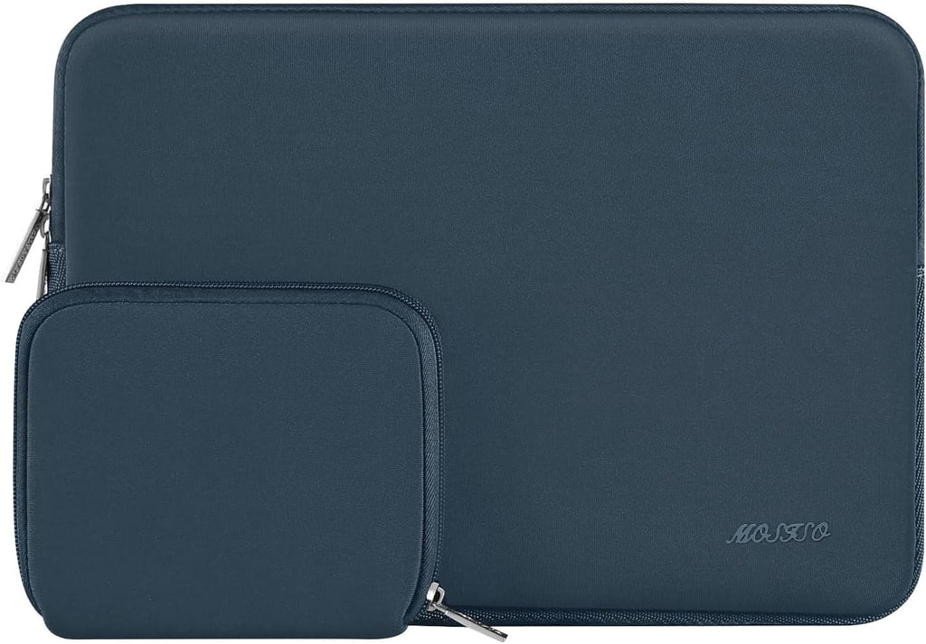 MOSISO Laptop Case 14 inch, 14 inch Laptop Sleeve Bag Compatible with HP Lenovo Dell ASUS Acer, HP Stream, Dell Latitude, Lenovo IdeaPad, Neoprene Computer Sleeve Bag with Small Case, Haze Blue