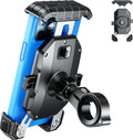 Kewig Motorcycle Phone Mount Holder - [No Scratches Camera ] [1s Lock] Motorcycle Cell Phone Mount, Bike Handlebar Phone Holder for 5.5-7.2" Phones