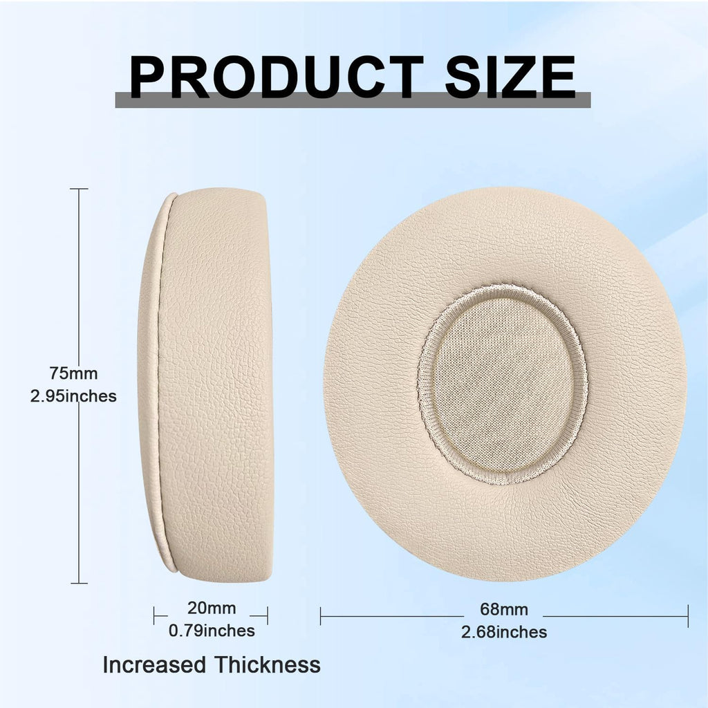 Replacement Ear Pads for Beats Solo 2 & Solo 3 Wireless On-Ear Headphones, Ear Cushions, Headset Earpads, Ear Cups Cover with Soft Protein Leather (Pink)