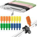 32Pcs Nearockle Cable Labels and Silicone Cable Ties Cable Management Set, Reusable 16 Cable Ties+16 Cord Labels for Electronics, Travel Home Office Desk Wire Organization (Multicolor)