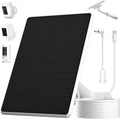6W Solar Panel for Ring Spotlight Cam Battery & Stick Up Cam Battery, High-Efficiency Solar Charger with 360° Adjustable Retractable Bracket & 10ft Cable