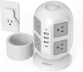 Tower Surge Protector Power Strip 15 ft, TESSAN Long Flat Extension Cord with Multiple Outlets, 8 AC Outlets with 4 USB Ports (1 USB C), Charging Station with Surge Protection, for Home Office Dorm