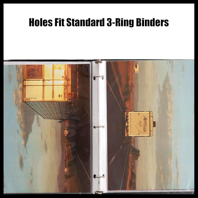 50 Pack Clear Sheet Protectors for 3 Ring Binder, Polypropylene Acid-Free - Image 3