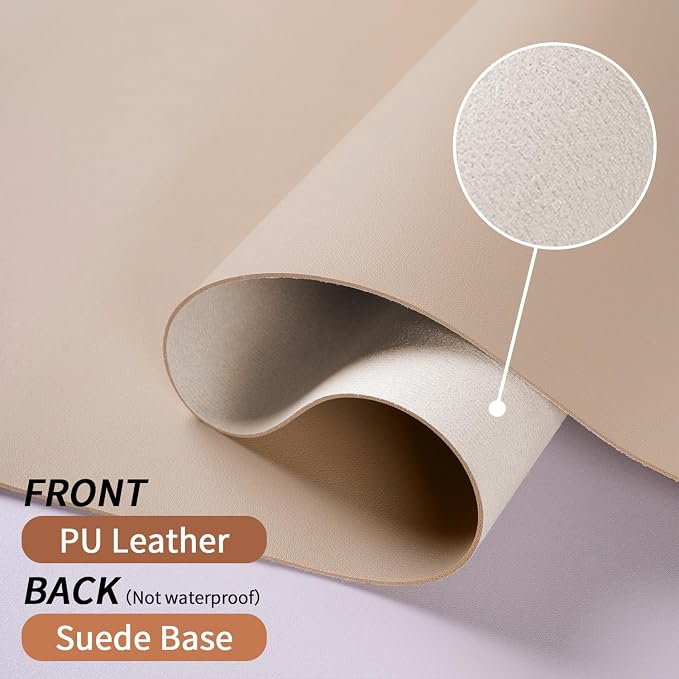 Bloss Extra Large Leather Desk Mat 47.2" x 24" Non-Slip Dressing Table Cover - Image 6