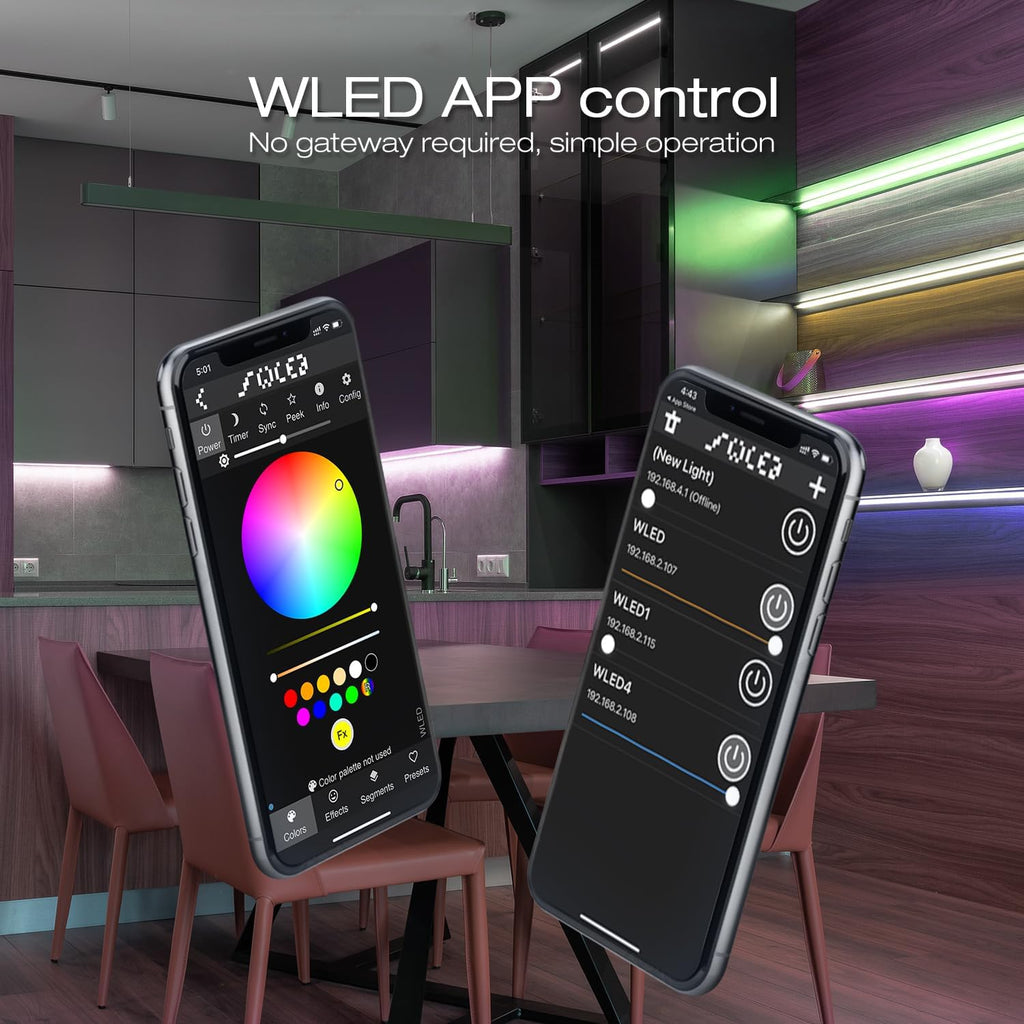 GLEDOPTO WLED ESP32 Mini LED Strip Controller RGB IC Digital with Mic Music Sound Mode DC5V USB Dynamic WS2811 WS2812 WS2812b WS2814 WS2815 SK6812 Addressable LED Strip