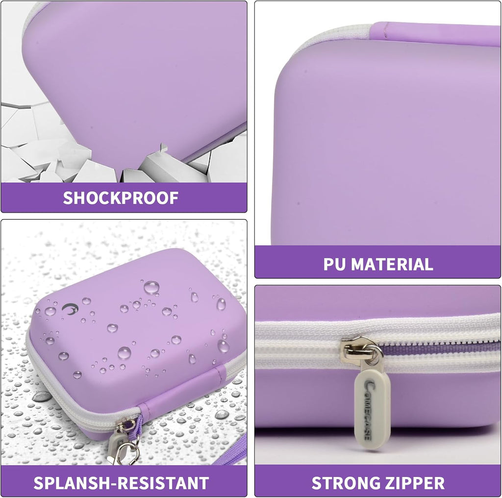 Carrying & Protective Case for Digital Camera, AbergBest 21 Mega Pixels 2.7" LCD Rechargeable HD/Kodak Pixpro/Canon PowerShot ELPH 180/190 / Sony DSCW800 / DSCW830 Cameras for Travel - Purple