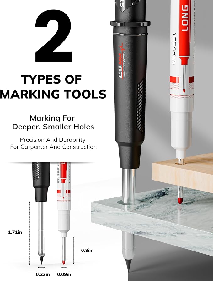 STAGEEK 2 Pack Carpenter Pencils - Image 3