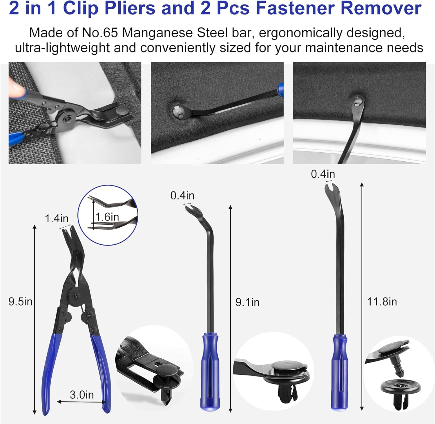 Trim Removal Tool Kit 250Pcs Car Removal Tool Kit Pry Tool Set Auto Clip Pliers Panel Door Radio Dash Window Bumper Adhesive Cable Clips Retainer Clip Set Terminal Removal Tool Set Fastener Remover