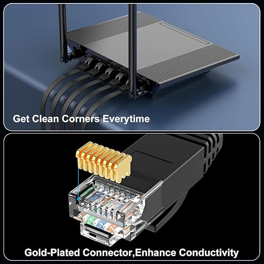 Cat 6 Ethernet Cable 5ft Flat Internet Network Cables - Image 5