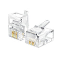 LanSenSu 25 Pack RJ11 Plug 6P4C Phone Modular Telephone Cord Connector Adapter Crimp