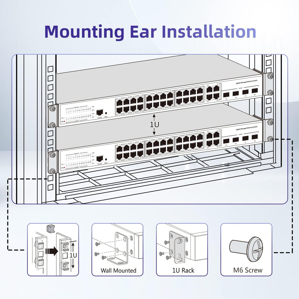 Rack Mount Kit 17.3'' Rack Ears for HP ProCurve/Aruba/OfficeConnect/HPE HP-4S (5064-2085) (5069-6535)