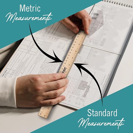 Rulers 12 Inch, Rulers Bulk for Classroom – Wooden Ruler for Kids 25 Pack Great - Image 4