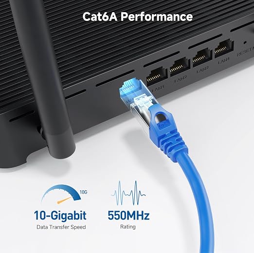 Cable Matters 10Gbps Snagless Shielded Cat 6A Ethernet Cable - 50ft - Image 4