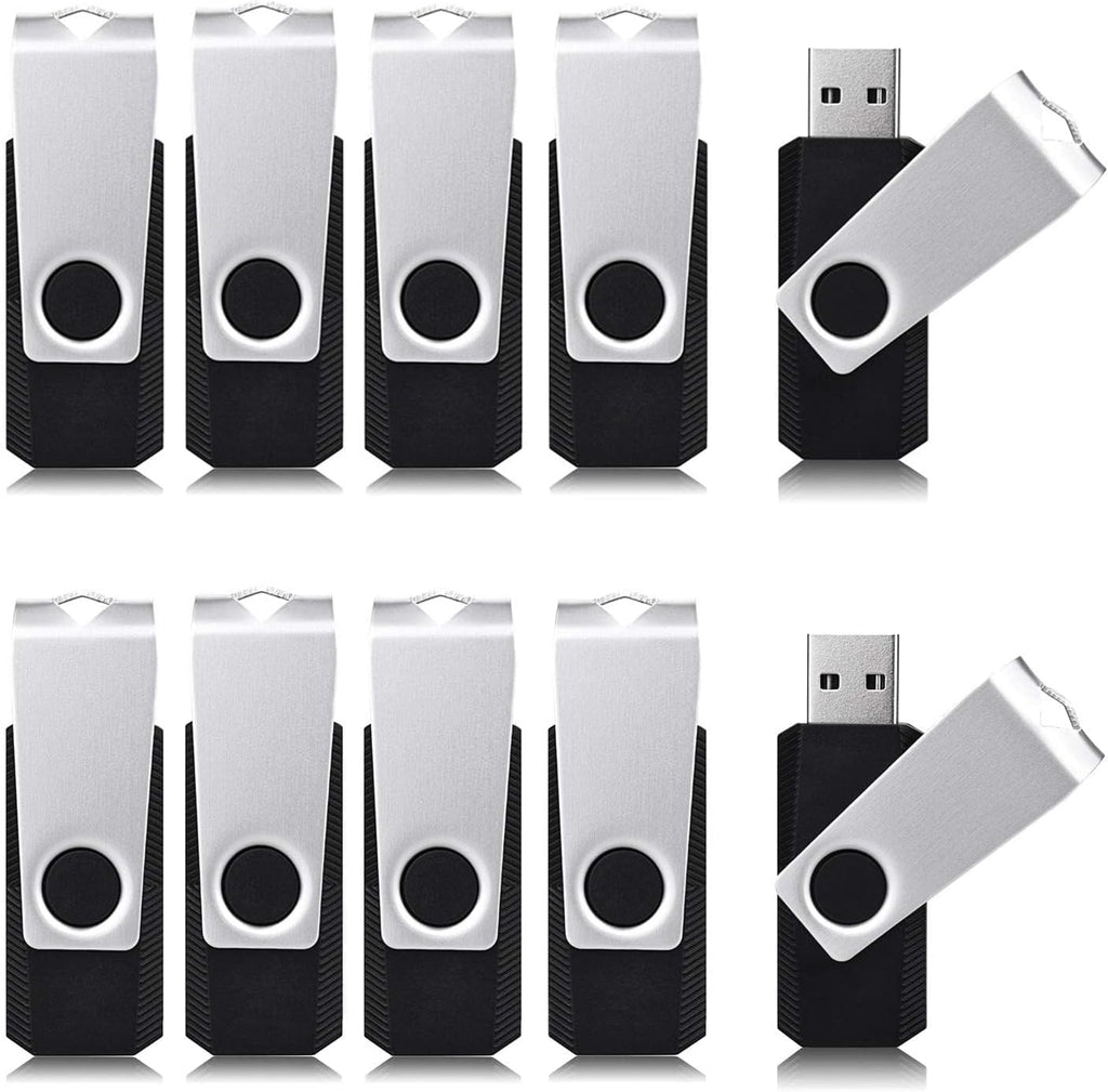 Aiibe 64GB USB Flash Drive 50 Pack - Bulk Thumb Drives, Memory Stick, Zip Drive Multipack, Black