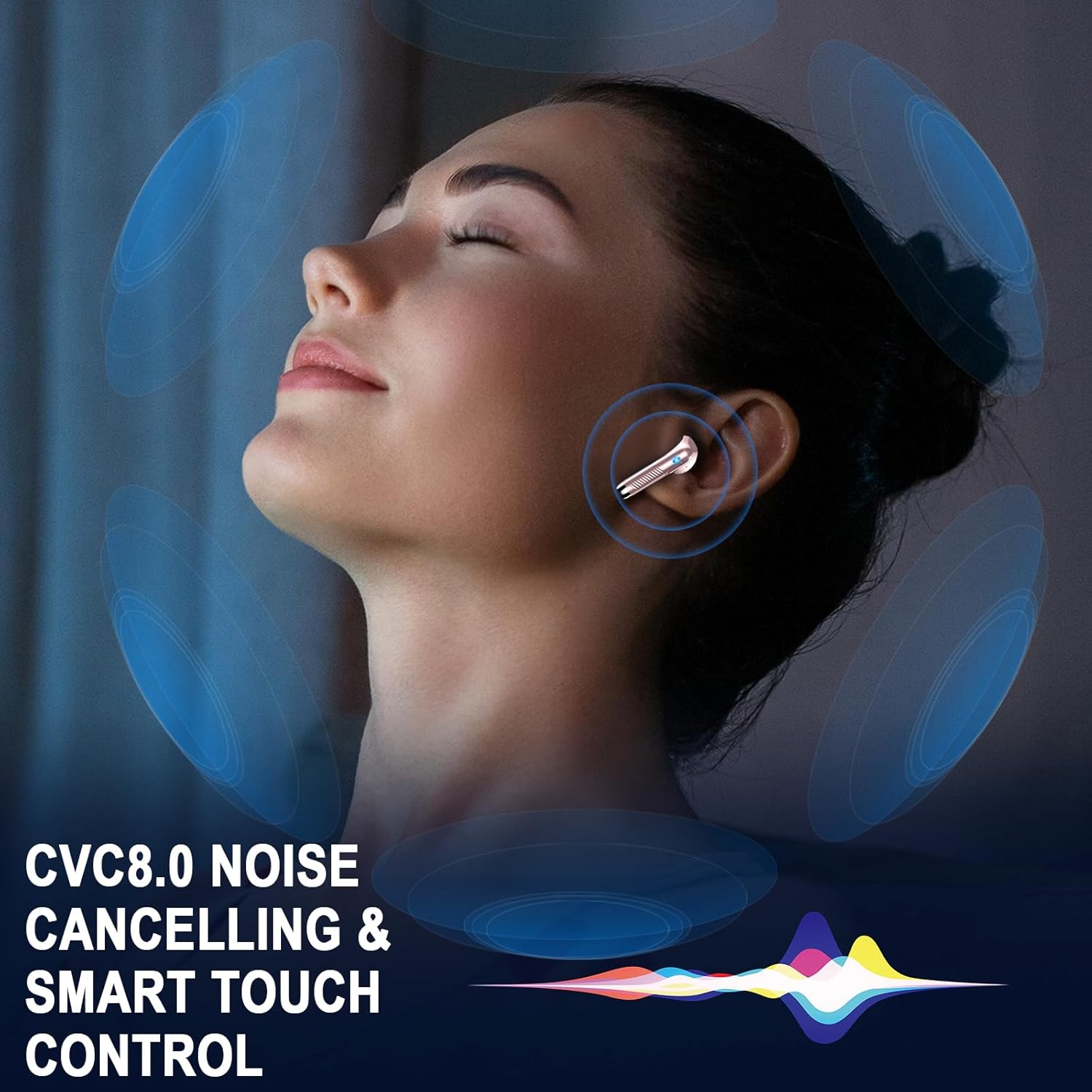 Wireless Earbuds, Bluetooth 5.4 Ear Buds LED Power Display Headphones Bass Stereo, Bluetooth Earbuds in-Ear Noise Cancelling Mic, 40H Playback Mini Case IP7 Waterproof Sports Earphones for Android iOS