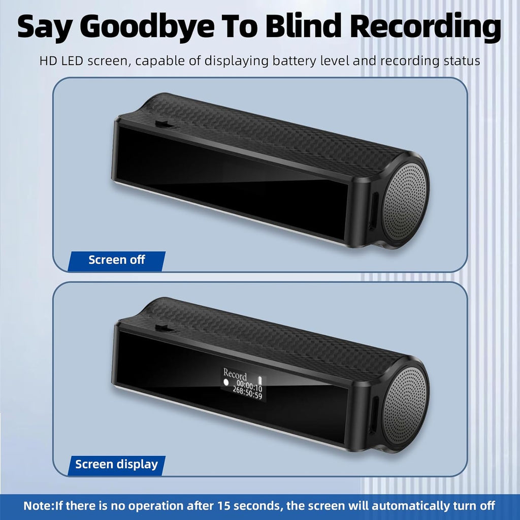 Z8Pro 128GB LED Power Display Magnetic Voice Recorder,35Days Continuous Recording Device,Voice Activated Recorder with AI Noise Reduction,Audio Recorder for Meetings/Lectures/Interviews