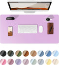 YSAGi Leather Desk Pad Protector, Office Desk Mat, Large Mouse Pad, Non-Slip PU Leather Desk Blotter, Laptop Desk Pad, Waterproof Desk Writing Pad for Office and Home (Taro Purple, 23.6" x 13.8")