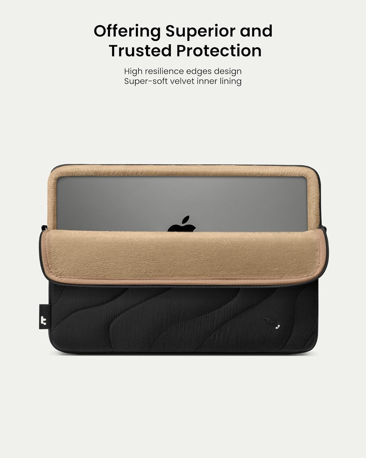 tomtoc 360 Protective Puffy Laptop Sleeve for 13-inch MacBook Air M4(2025)/M3/M2/M1 A3240 A3113, MacBook Pro M2/M1, iPad Air (M3/M2)/Pro M4, Quilted Soft Puffer Bag for 13-inch Surface Pro Copilot+PC