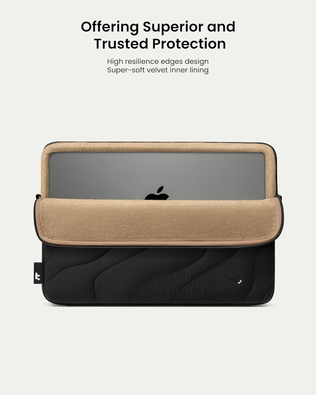tomtoc 360 Protective Puffy Laptop Sleeve for 15-inch MacBook Air M4/A3241 2025, M3/A3114 2024, M2/A2941 2023, 15-inch Surface Laptop 7th(Copilot+ PC)/6/5/4/3, Quilted Puffer Soft Computer Case Bag