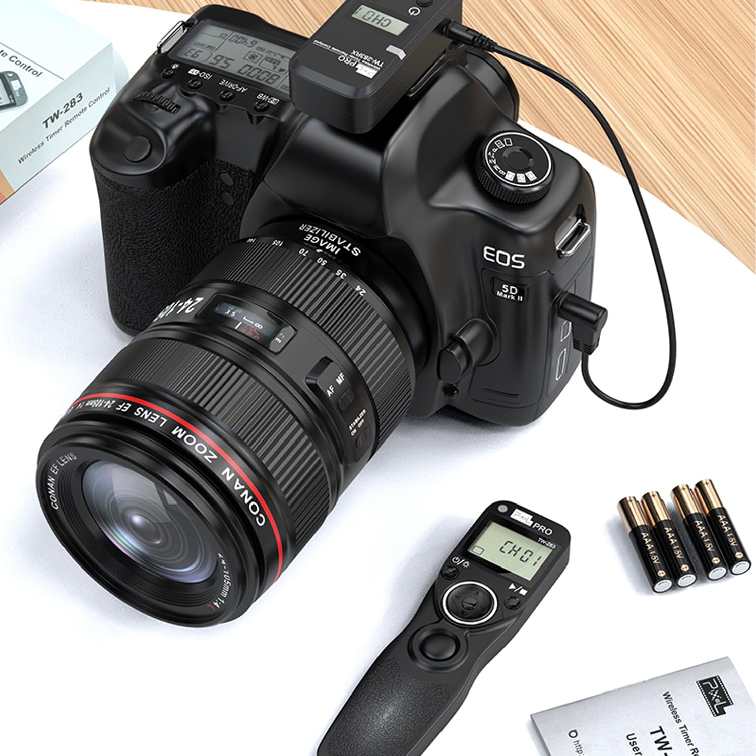 Pixel Wireless Shutter Remote Release Control TW283 for Nikon Z7 Z6 Df D90 D7500 D3300 D3100 D3200 D5000 D5500 D7200 D7000 D600 D750