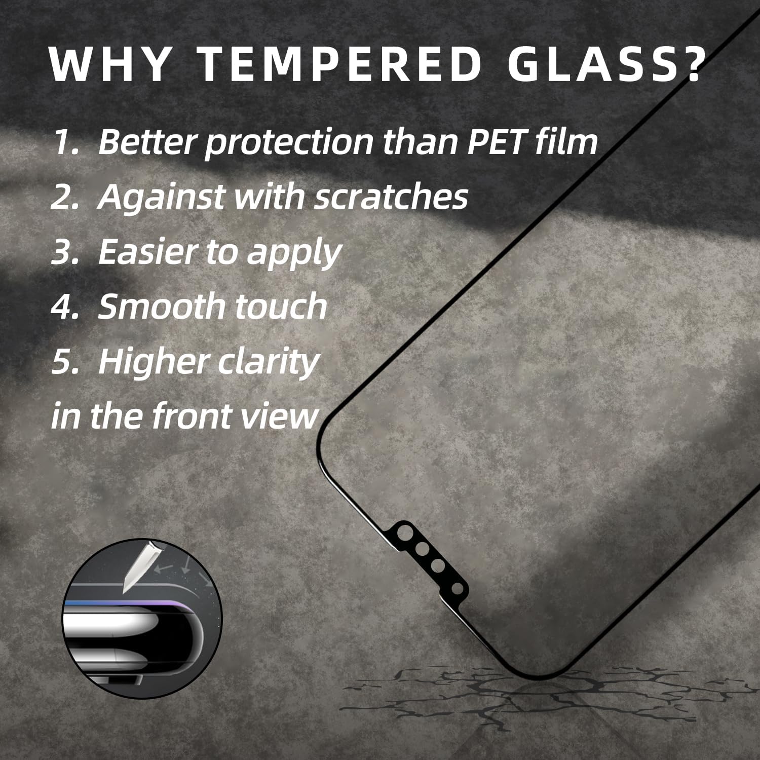 EGKimBa Privacy Screen Protector - Compatible with iPhone 16e, 14, 13 and 13 Pro 6.1 inch Gradient Colorful Electroplated Anti-Spy Anti-Blue Light Tempered Glass